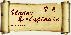 Vladan Mirkajlović vizit kartica